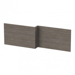 Hudson Reed Fusion MFC Shower Bath Front Panel 1700mm - Anthracite Woodgrain-OFF573-CO-1