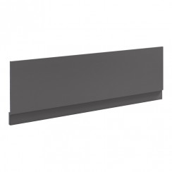 Hudson Reed Fusion MFC Front Bath Panel & Plinth 1700mm - Gloss Grey-OFF977-CO-2