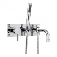 Hudson Reed Tec Lever Wall Mounted Bath Shower Mixer Tap - Chrome - PK350 CO-1