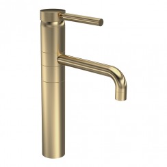 Hudson Reed Tec Lever High Rise Mixer Tap - Brushed Brass - PN870 CO-1