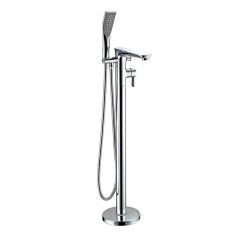 Rio Chrome Freestanding Bath Shower Mixer Tap - Modern Rounded Design - FS08C