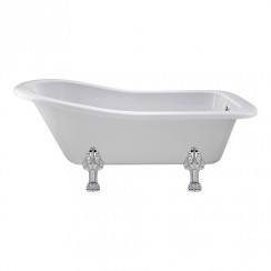 Old London by Hudson Reed Brockley Freestanding Slipper Bath 1500mm L x 730mm W - Pride Leg Set - RL1490C2-CO-1