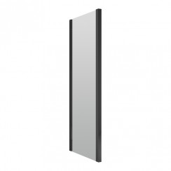 Nuie Rene Shower Enclosure Side Panel with Satin Black Profile 1850mm H x 800mm W x 6mm Glass - SQSP80BP-CO-1