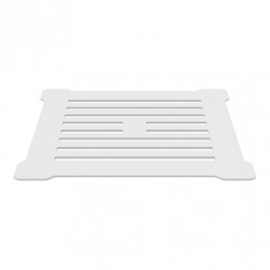 Hudson Reed Square Shower Tray Waste Top - White Grill - STW004S-CO-1