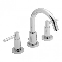 Hudson Reed Tec Lever 3-Hole Basin Mixer Tap - Chrome - TEL337 CO-1