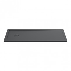 Hudson Reed Rectangular Bath Replacement Shower Tray - 1700mm x 700mm x 40mm - Grey Slate - TR71060-CO-1