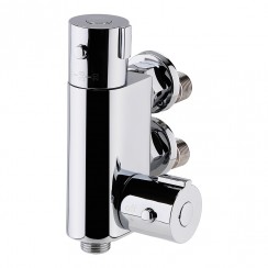 Nuie Vertical Thermostatic Bar Bottom Outlet Shower Valve - Chrome - VBS023-CO-1