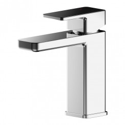 Nuie Windon Mono Basin Mixer Tap with Push Button Waste - Chrome - WIN305-CO-1