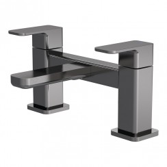 Nuie Windon Deck Mounted Bath Filler Tap - Brushed Pewter - WIN703-CO-1