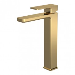 Nuie Windon High-Rise Mono Basin Mixer Tap - Brushed Brass - WIN870-CO-1