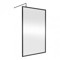 WRFBP1812 Nuie Wetroom Screen with Matt Black Full Outer Frame 1200mm W x 1000mm D x 1850mm H, WRSC12, FIX024, WRSF009, WRSF004UF WRFBP1812-CO-1