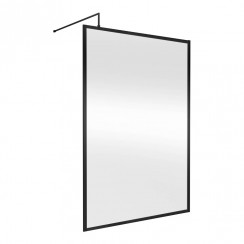 Hudson Reed Wetroom Screen with Full Matt Black Outer Frame 1400mm W x 1950mm H x 8mm Glass WRFBP1914-CO-1