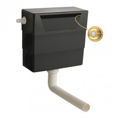 Hudson Reed Concealed Toilet Cistern with Traditional Dual Flush Push Button (Side Inlet) - Brushed Brass- XTY6T03-CO-1