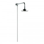 Old London by Hudson Reed Traditional Rigid Riser Shower Kit with Rose Fixed Shower Head - Chrome