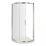 Nuie Pacific Single Entry Quadrant Shower Enclosure with Polished Chrome Profile 2850mm H x 860mm W x 6mm Glass