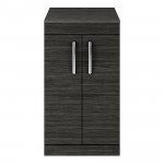 Nuie Athena Hacienda Black 500mm Floor Standing 2 Door Cabinet & Worktop