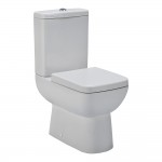 Nuie Ambrose Compact 590mm - D Semi Flush to Wall Close Coupled Toilet and Seat