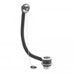 Nuie Bath Combined Waste & Overflow with Plug & Ball Chain - Chrome