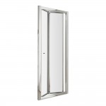 Nuie Ella Bi-Fold Shower Door with Satin Chrome Profile 1850mm H x 760mm W x 5mm Glass