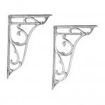 Old London by Hudson Reed Traditional Ornate High-Low Cistern Brackets (Pair) - Chrome