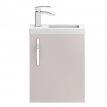 Hudson Reed Apollo Compact Cashmere Wall Hung 400mm Vanity Cabinet & Basin 2