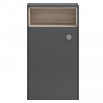 Hudson Reed Coast Grey Gloss 600mm Open Shelf WC Unit