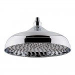 Old London by Hudson Reed 12” Apron Fixed Traditional Shower Head 300mm Diameter - Chrome