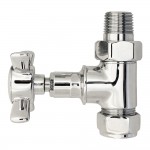 Old London by Hudson Reed Traditional Victorian Crosshead Straight Radiator Valves (Pair) - Chrome