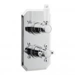 Nuie Victorian Twin Thermostatic Shower Valve with 1 Outlet - Chrome