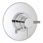 Hudson Reed Tec Dual Concealed Thermostatic Shower Valve with Concentric Dual Handles - Chrome