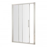 Hudson Reed Apex Sliding Shower Door with Chrome Profile 1100mm W x 1900mm H x 8mm Glass