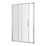Hudson Reed Apex Sliding Shower Door with Chrome Profile 1400mm W x 1900mm H x 8mm Glass