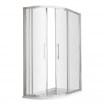 Hudson Reed Apex Offset Quadrant Shower Enclosure with Chrome Profile 900mm W x 800mm D x 1900mm H x 8mm Glass