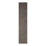 Nuie Athena Wall-hung 1-Door Tall Storage Unit - Anthracite Woodgrain
