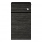 Nuie Athena 500mm Back to Wall WC Toilet Unit - Charcoal Black Woodgrain