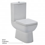 Nuie Ambrose Compact Semi Flush to Wall Pan, Cistern & Seat