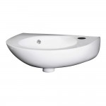 Nuie Melbourne 350mm Wall Hung Basin with Left Hand Ledge 1TH