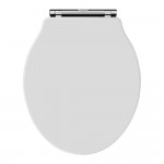 Old London by Hudson Reed Chancery Soft Close Toilet Seat with Chrome Hinges 