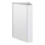 Nuie Mayford Corner Bathroom Mirror Cabinet - Gloss White