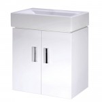Nuie Checkers Minimalist 450mm Wall Hung Cabinet & Basin