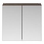 Hudson Reed Fusion 800mm 2-Door Bathroom Mirror Cabinet  - Anthracite Woodgrain