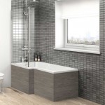 Hudson Reed Grey Avola 700mm MDF Shower Bath End Panel