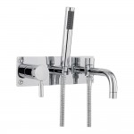 Hudson Reed Tec Lever Wall Mounted Bath Shower Mixer Tap - Chrome