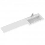 Hudson Reed 1500mm L Shaped Polymarble Basin Right Hand