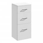 Nuie Mayford 3-Drawer Storage Unit 300mm D x 350mm W - Gloss White