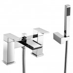 Babington Chrome Deck Mounted Bath Shower mixer Tap - Modern Square Design