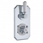 Hudson Reed Topaz White Twin Thermostatic Concealed Shower Valve