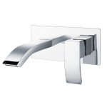 Chelsea Chrome Wall Mounted Basin Mixer Tap - Modern Square Design