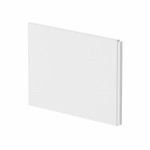 Nuie Acrylic B-Shaped Shower Bath Panel 700mm - White