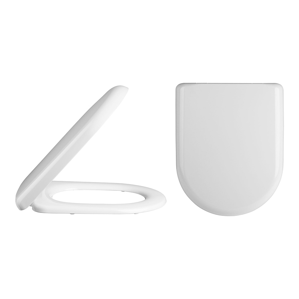 Nuie Standard D Shaped Soft Close Top Fix Toilet Seat White NTS002